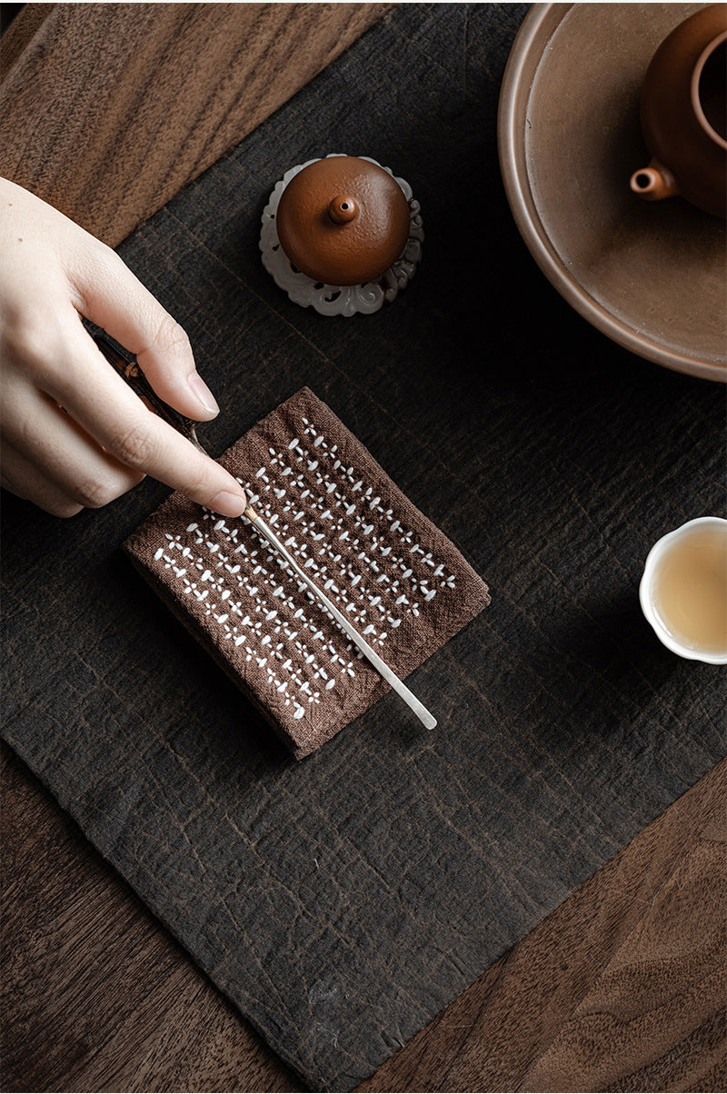 Gohobi Handmade Woven Cotton and Linen Gongfu Tea Towel