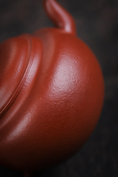 [Chingshui Tang 青水堂] Yixing Red Zisha Clay Teapot – 140ml Handmade Thin-Walled Lotus Seed Style Teapot, Original Ore Zhuni Clay, Small Gongfu Teapot with Built-in Filter