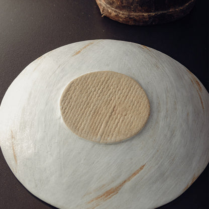 Gohobi Dill-Painted Firewood-Fired Flat Plate