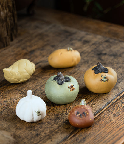 Gohobi Yixing Purple Clay Water-Spraying Stone Frog Tea Pet – Handmade Lotus Pod Ornament