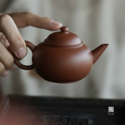 [賦山敘 x Gohobi] Original Ore Zhuni “Xiaoshui Ping” Red Zisha Clay Teapot – Handmade Chaozhou-Style Gongfu Yixing Teapot