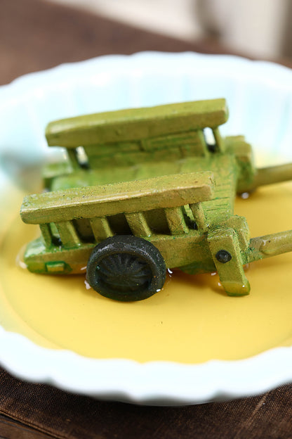 Gohobi Yixing Purple Clay Bamboo Trolley Tea Pet – Handmade Tea Table Ornament