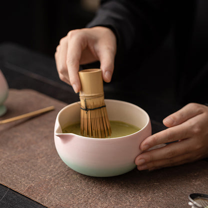 Gohobi Ceramic Matcha Set 043 Pink and Green