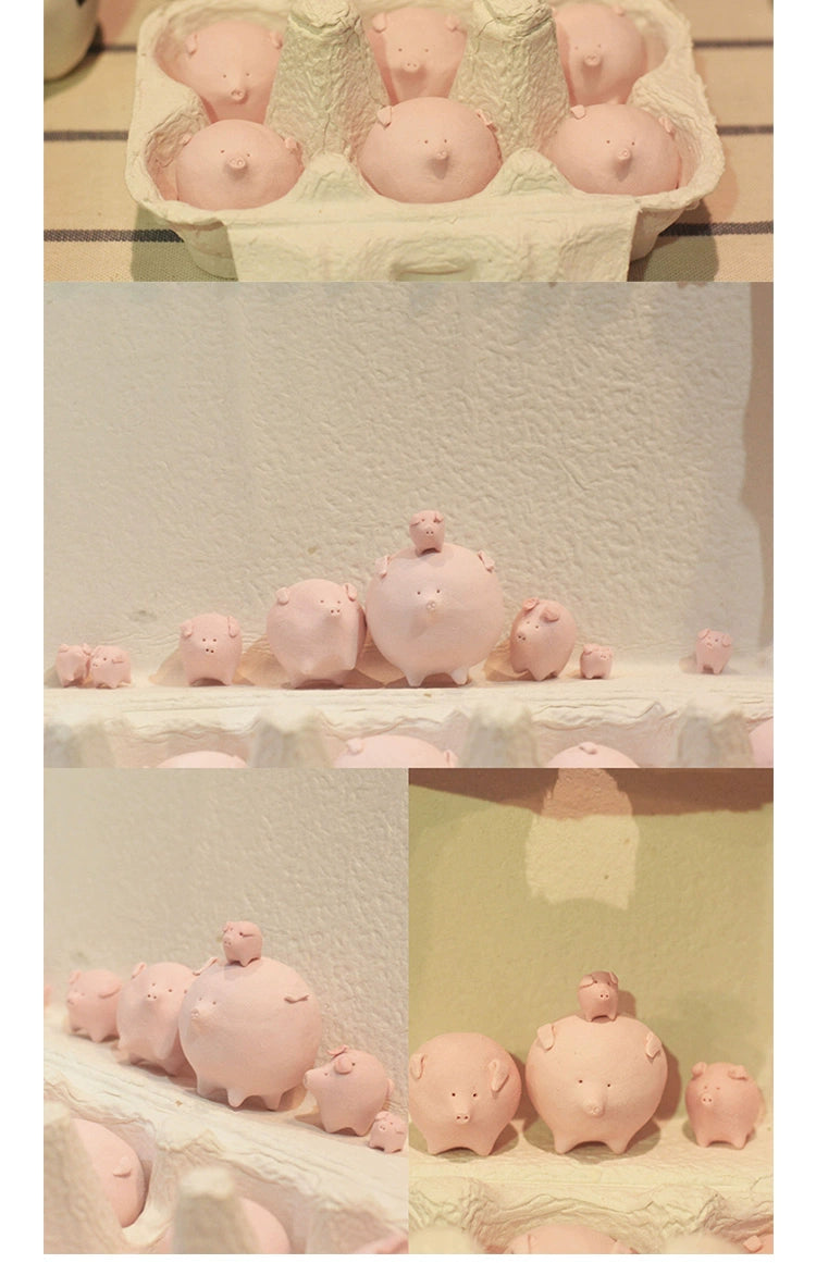 Gohobi x Little Diary Handmade Ceramic Pink Pig