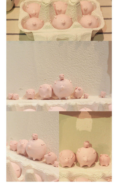 Gohobi x Little Diary Handmade Ceramic Pink Pig