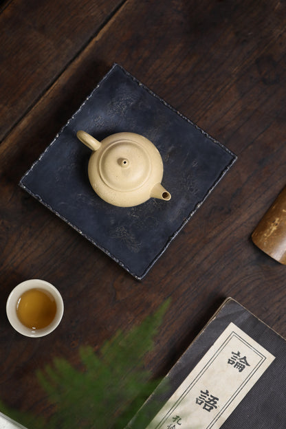 [Chingshui Tang 青水堂] Handmade Yixing Green Zisha Clay Xiaoping Teapot – 100ml Original Ore Benlu Caly with Inner Filter, Semi-Handmade Thin-Walled Gongfu Teapot