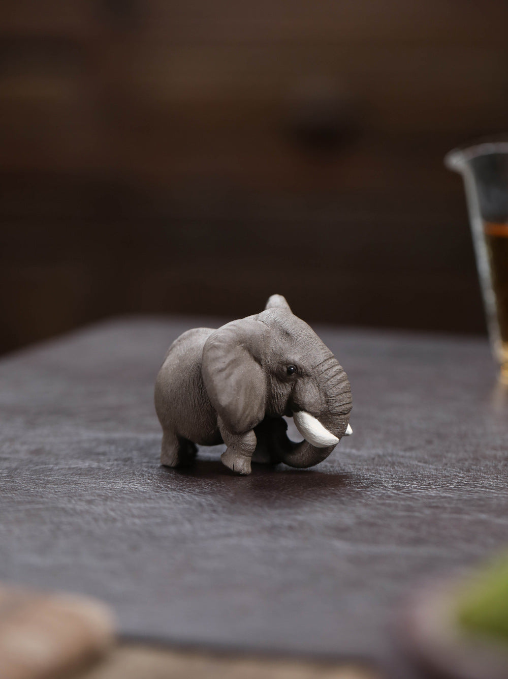 Gohobi Yixing Purple Clay Elephant Tea Pet – Handmade Lucky Tea Table Ornament