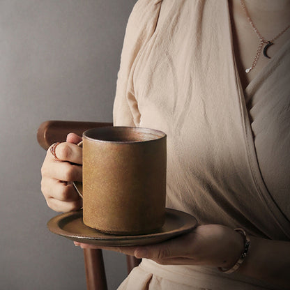 Gohobi Japanese Handmade Coffee Cup with Saucer 004