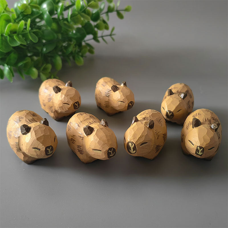 Gohobi Handcrafted Wooden Capybara Ornament