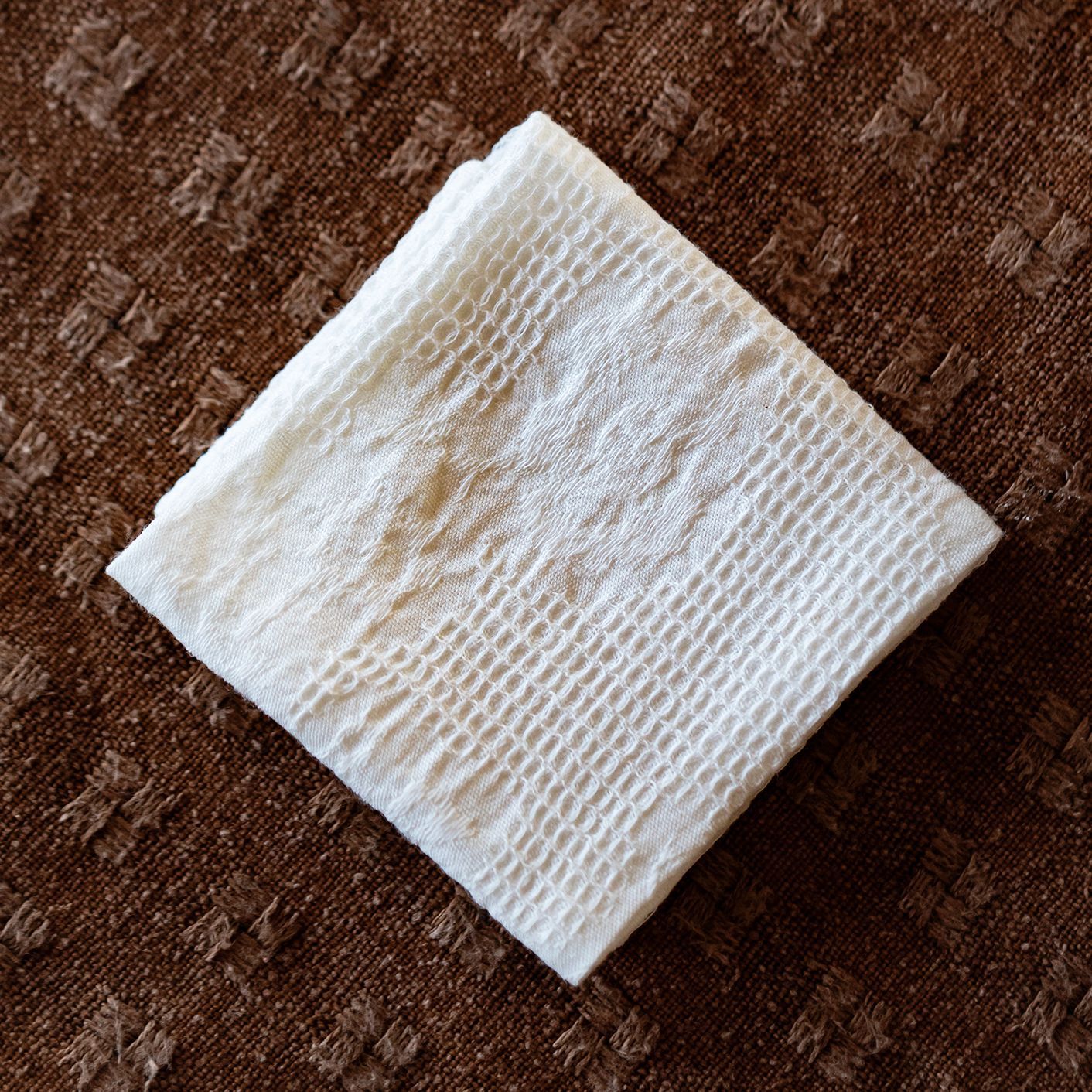 Torchon Gongfu double face en coton et lin gravé Gohobi