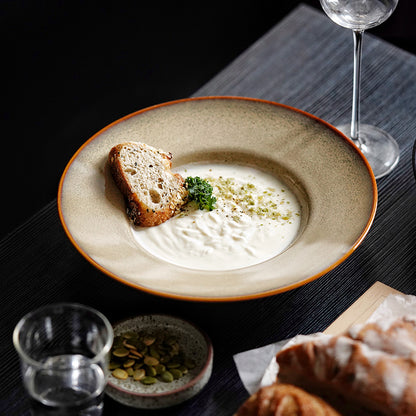 Gohobi Kiln-Glazed Straw Hat Plate