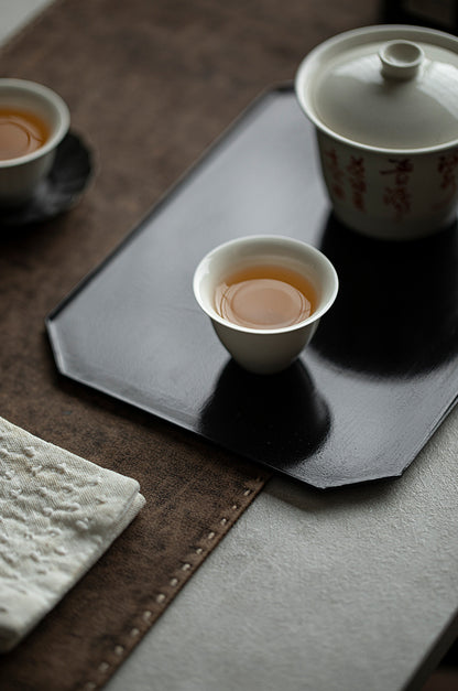 Plateau rectangulaire en fer noir style japonais Gohobi Wabi-Sabi 008