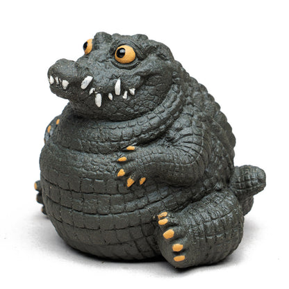 Gohobi Handmade Ceramic YiXing Clay Large Crocodile Ornament Tea pet