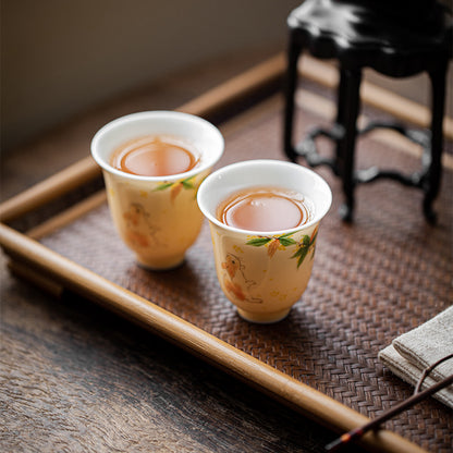 Gohobi Hand-Painted Osmanthus Ceramic Tea Cup