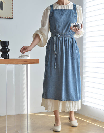 Gohobi Korean Denim Cotton Apron