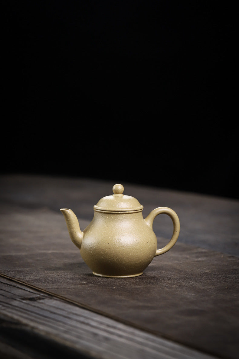 [Chingshui Tang 青水堂] Handmade Yixing Green Zisha Clay Si Ting Teapot – 130ml Original Ore Clay Gongfu Teapot with Built-in Filter