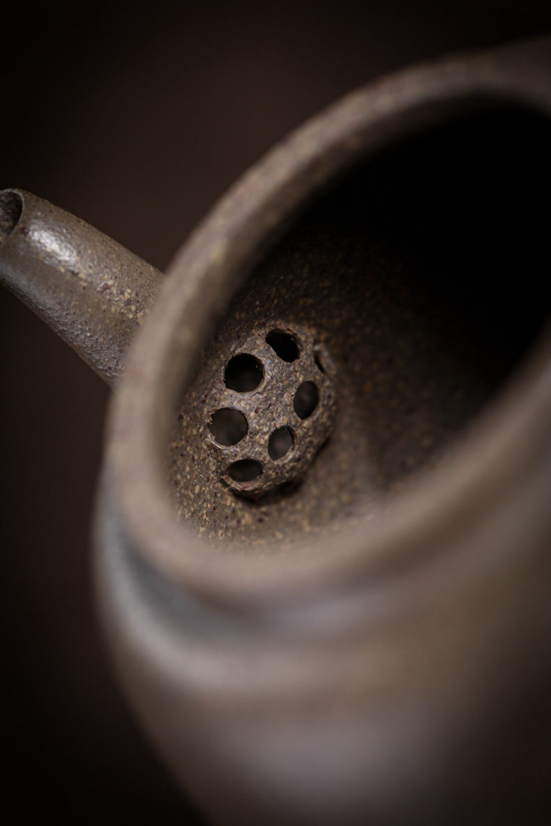 [Chingshui Tang 青水堂] Handmade Yixing Zisha Sandy Purple Clay Teapot – 170ml Original Ore Qing jiangpo Clay, Handmade Light Body with Built-in Filter, Traditional Chinese Purple Clay Teaware