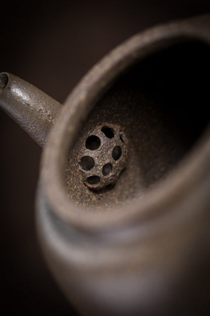 [Chingshui Tang 青水堂] Handmade Yixing Zisha Sandy Purple Clay Teapot – 170ml Original Ore Qing jiangpo Clay, Handmade Light Body with Built-in Filter, Traditional Chinese Purple Clay Teaware