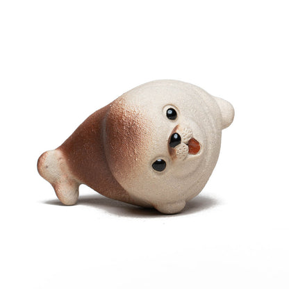 Gohobi Yixing Purple Clay Seal Tea Pet – Handmade Marine Animal Zisha Ornament