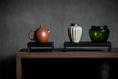 Gohobi Japanese-style Wabi-Sabi Black Square Iron Tray 006