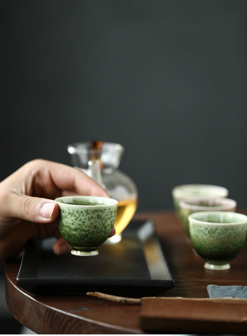 Gohobi Moss Soda Green Tea Cup - Jingdezhen Wood Kiln Tea Cup