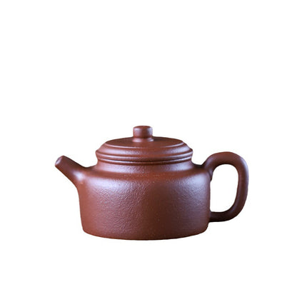 [Chingshui Tang 青水堂] Handmade Yixing Original Ore Sandy Purple Clay "Dezhong" Teapot – 150ml Zen-Inspired Home Brewing Teapot with Built-in Filter