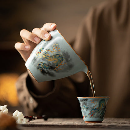 Gohobi Celestial Flow Ru Kiln Dragon Fairness Pitcher