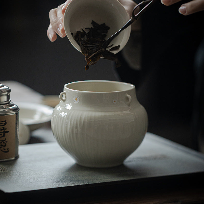 Gohobi Grass Ash Ceramic Jianshui Tea Wash Bowl