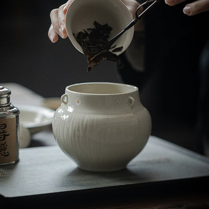 Gohobi Grass Ash Ceramic Jianshui Tea Wash Bowl