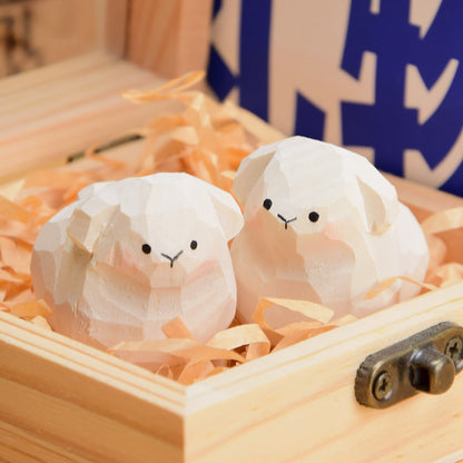 Gohobi Handcrafted Wooden Sheep Ornament