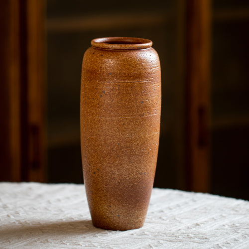 Gohobi Handmade Ceramic Large Brwon Vase