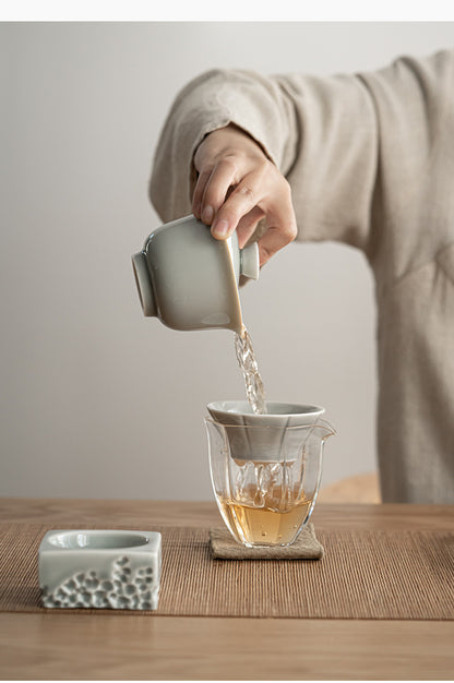 Gohobi Japanese Ice Gray Glaze Lake Stone Filter