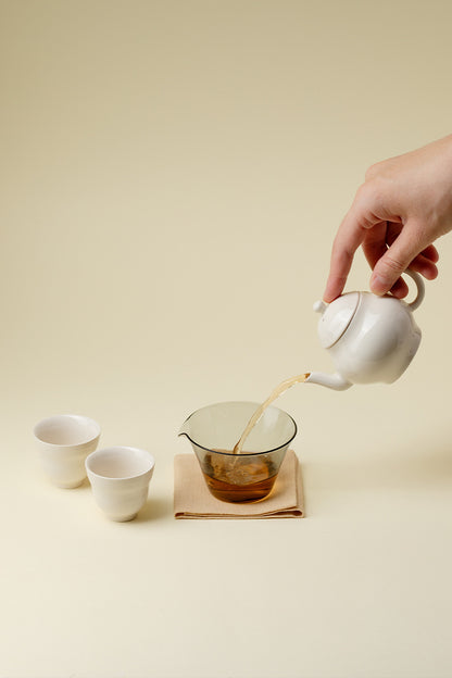 Gohobi Rustic Ash Glaze Travel Tea Set