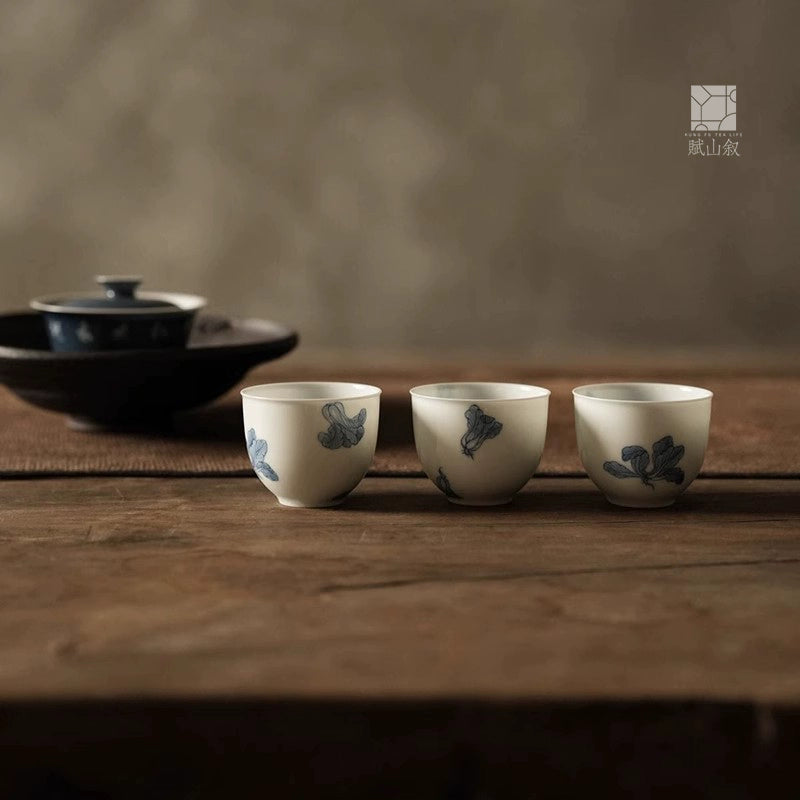 [賦山敘 x Gohobi] Blue and White "Cabbage" Small Tea Cup