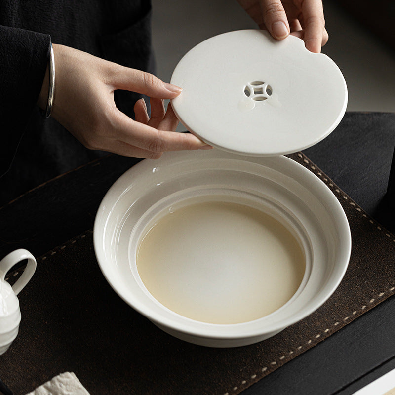 Gohobi Grass Ash Glaze Ceramic Large Tea Tray