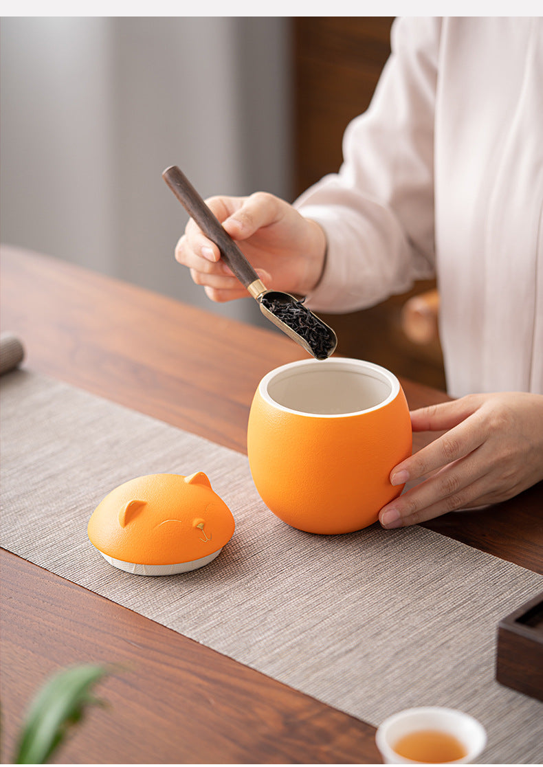 Gohobi Lucky Cat Colourful Tea Container