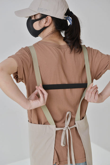 Gohobi Korean-Style Printed Cotton-Linen Apron