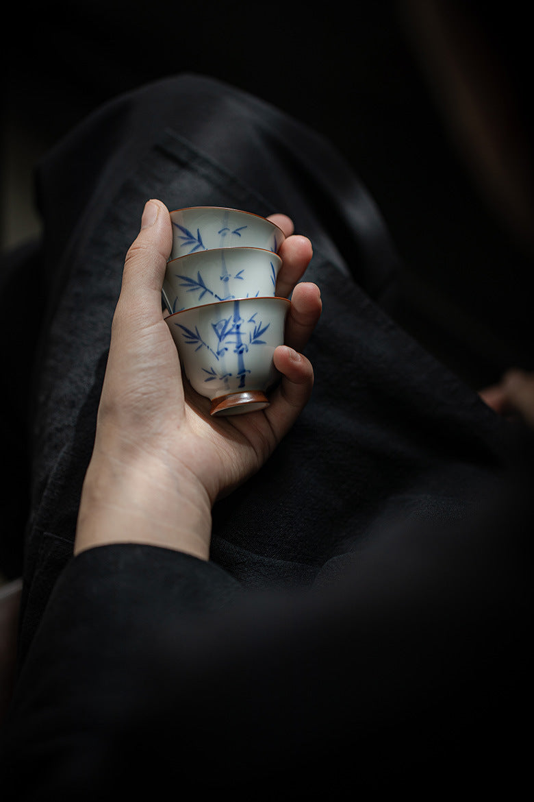 Gohobi Hand-Painted Bamboo Vintage-Style Tea cup