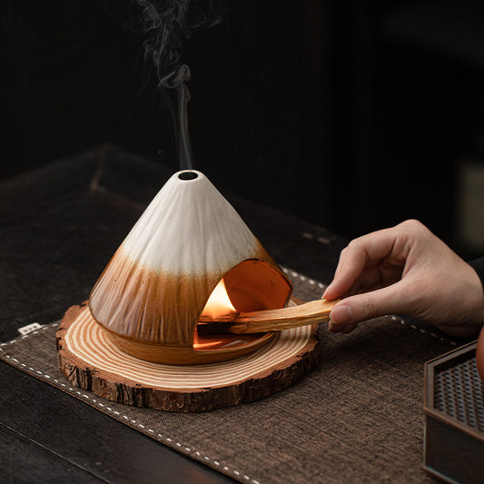 Gohobi Mount Fuji Ceramic Incense Fireplace