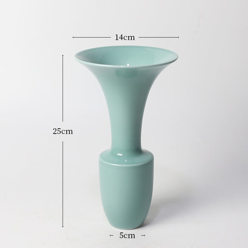 Gohobi Japanese Ikebana Flower Arranger Vase – Minimalist Ceramic Decorative Vessel
