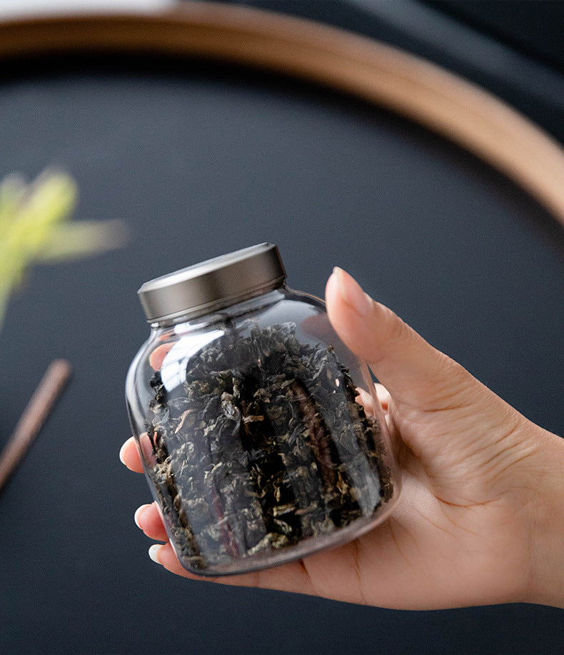 Gohobi Household Glass Tea Storage Jar