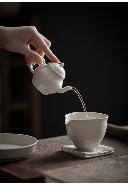 Gohobi Japanese-Style Grass Ash Glaze Handmade Teapot