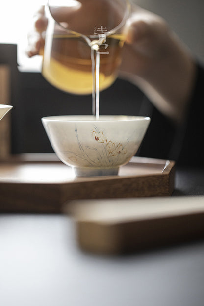 Gohobi Blue and White Hand-Painted Thin-Walled Master Cup