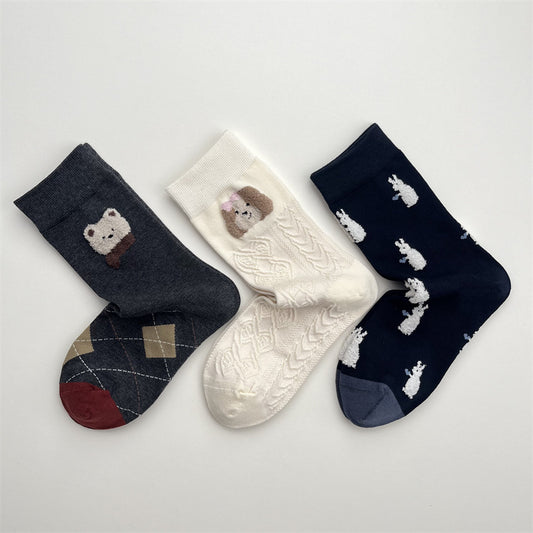 Gohobi Fuzzy Animals Cotton Socks