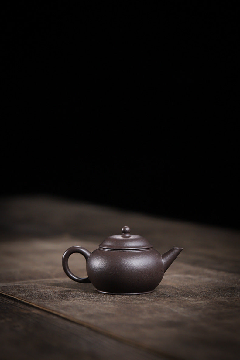 [Chingshui Tang 青水堂] Handmade Yixing Celadon Zisha Clay Shui Ping Teapot 100ml – Original Ore Tianqing Clay Thin-Walled Gongfu Tea Teapot with Built-In Filter