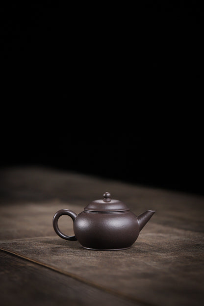 [Chingshui Tang 青水堂] Handmade Yixing Celadon Zisha Clay Shui Ping Teapot 100ml – Original Ore Tianqing Clay Thin-Walled Gongfu Tea Teapot with Built-In Filter