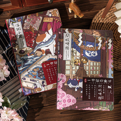 Gohobi Japanese Cat Notebook – A5 Monthly Planner Pocket Diary (4 Styles)