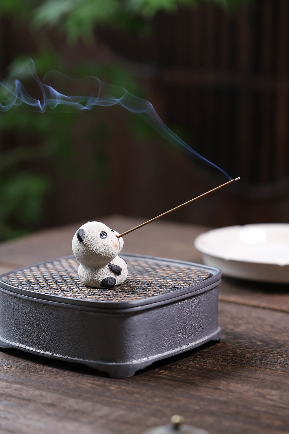 Gohobi Yixing Purple Clay Panda Tea Pet – Incense Holder and Lid Rest