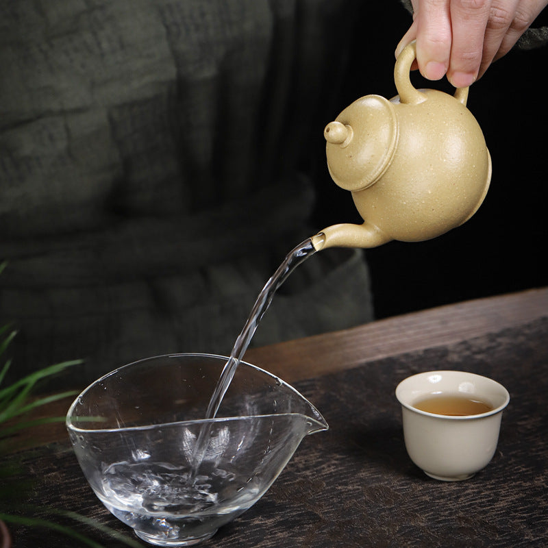 [Chingshui Tang 青水堂] Handmade Yixing Green Zisha Clay Si Ting Teapot – 130ml Original Ore Clay Gongfu Teapot with Built-in Filter