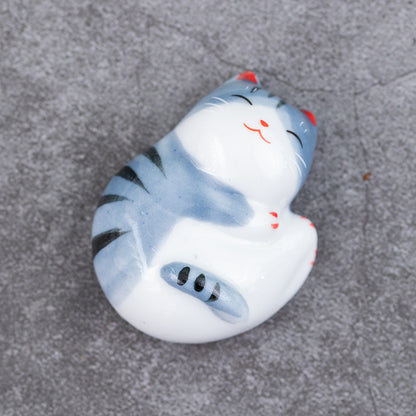 Gohobi Ceramic Lucky Cat Chopstick Rest